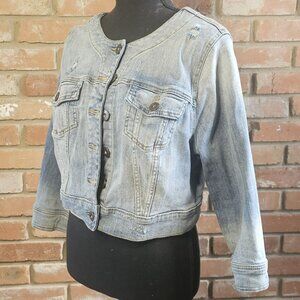 Torrid Denim Cropped Jacket – Size 0 (Equivalent to L/12)